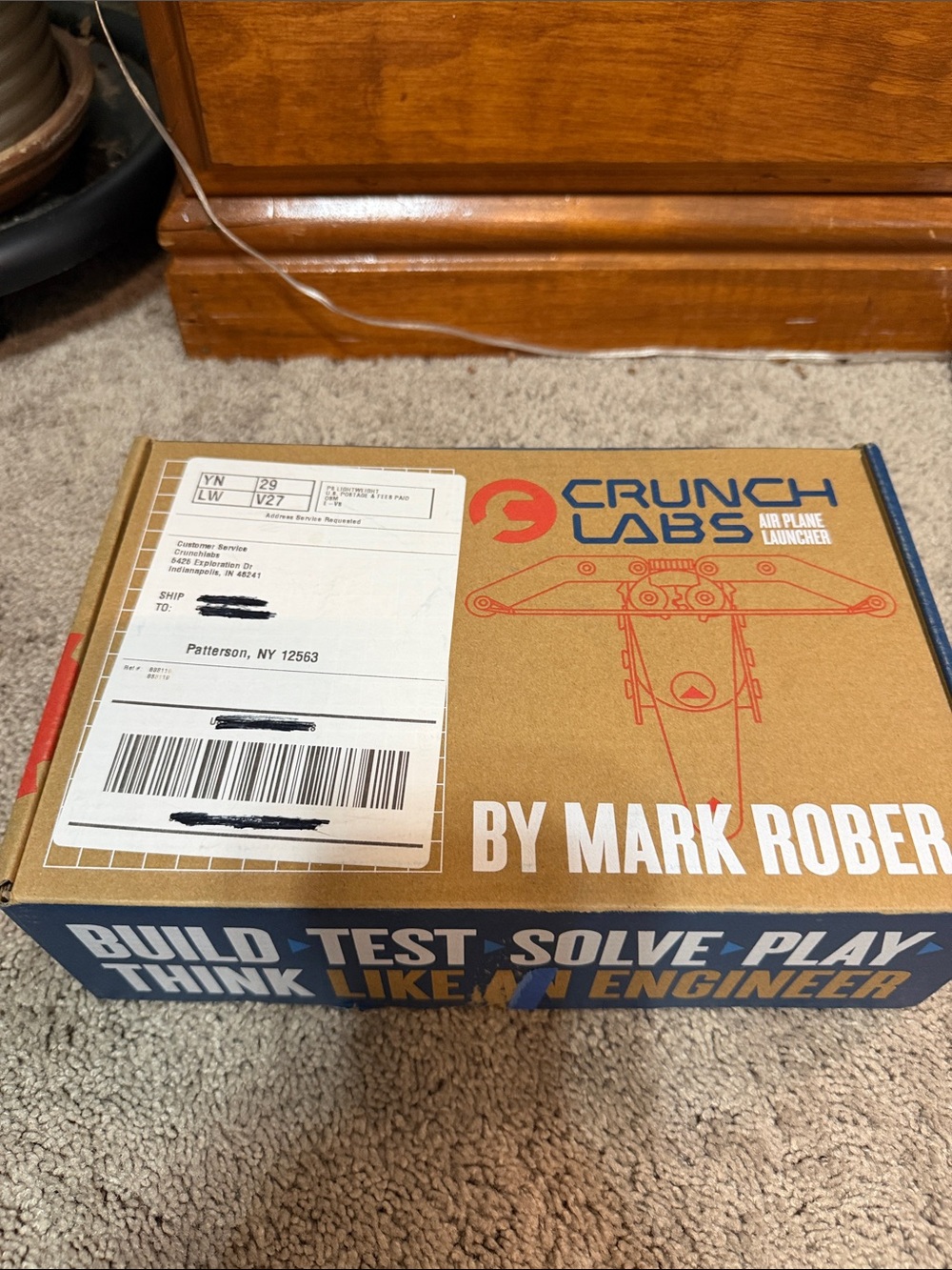Crunch Labs Airplane Launcher Kit by Mark Rober - Brown/Blue/Red